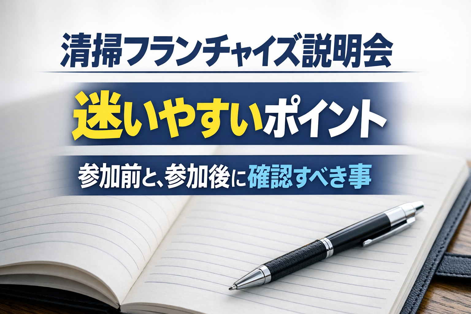 清掃フランチャイズ説明会で迷いやすいポイントのアイキャッチ画像
